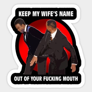 wow will smith slap chris rock Sticker